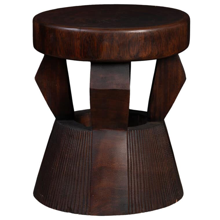 Hand Carved Suar Wood Stool