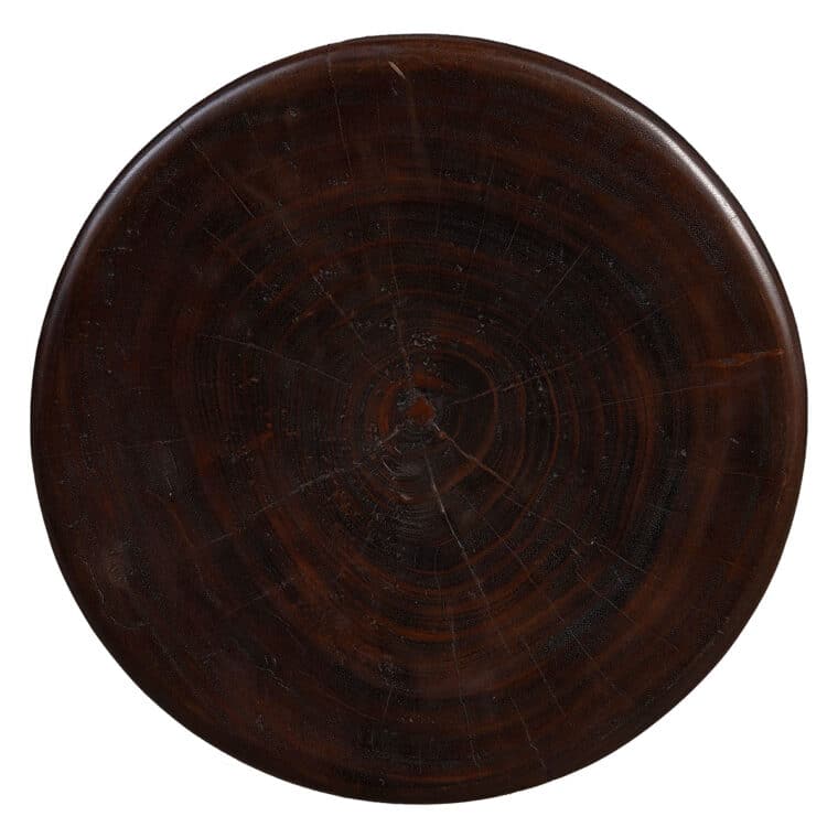 Hand Carved Suar Wood Stool - Image 3