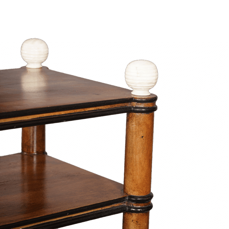 Andres Five Tier Table with Black and Cream Detail - Image 4