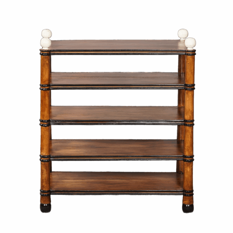 Andres Five Tier Table with Black and Cream Detail - Image 2