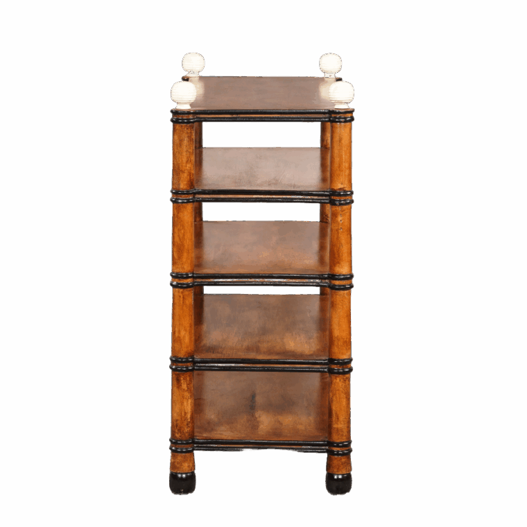 Andres Five Tier Table with Black and Cream Detail - Image 3