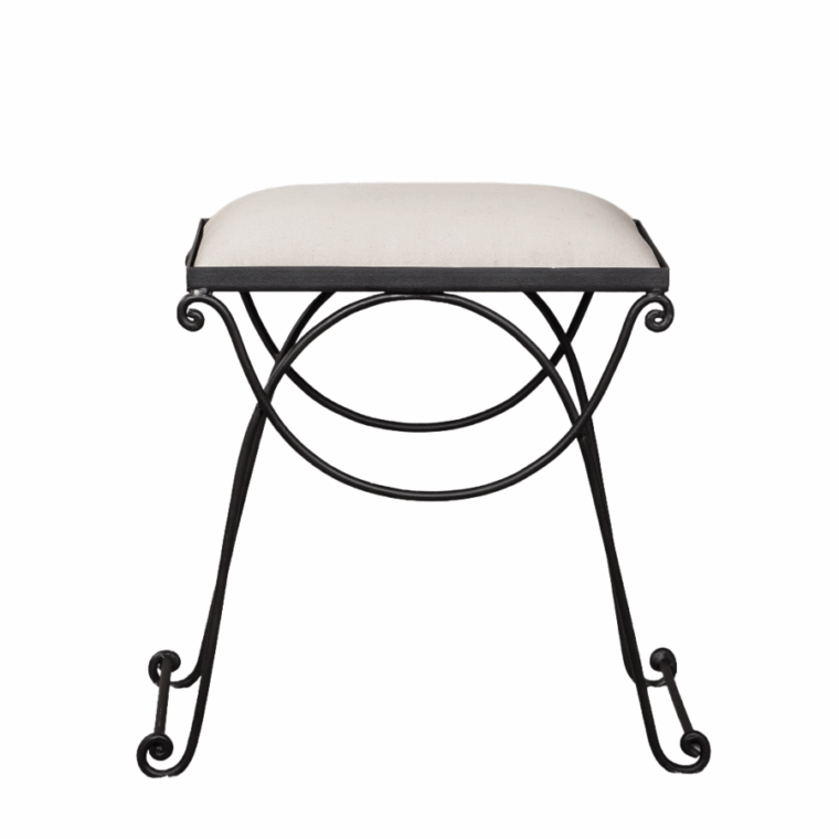Salena Scrolled Edge Ottoman - Image 2
