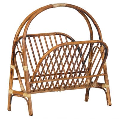 Vintage Rattan Magazine Holder