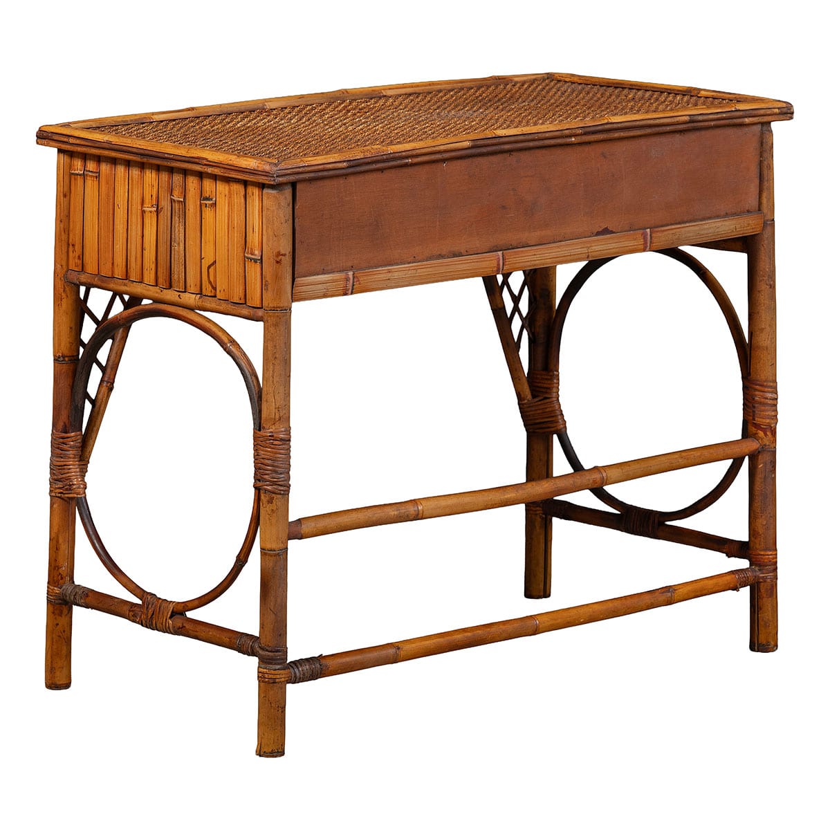 Vintage French Bamboo and Rattan Console - Image 3