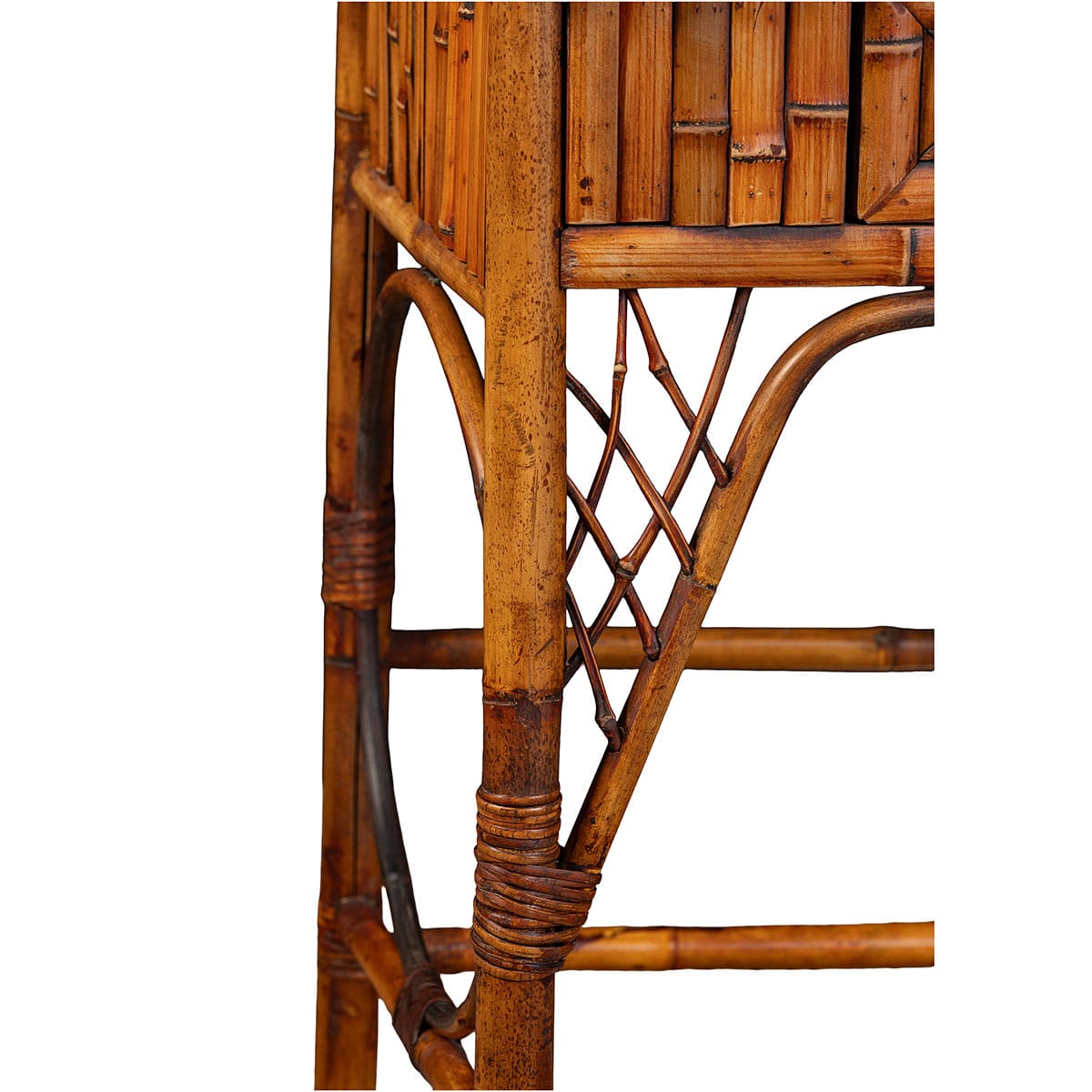 Vintage French Bamboo and Rattan Console - Image 6