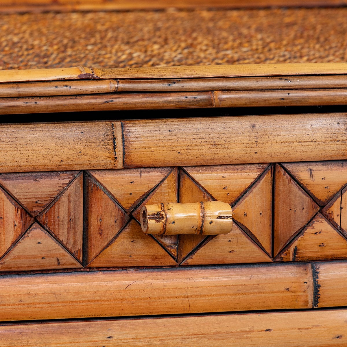Vintage French Bamboo and Rattan Console - Image 7
