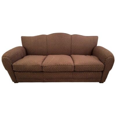 Vintage Art Deco Mustache Back Sofa