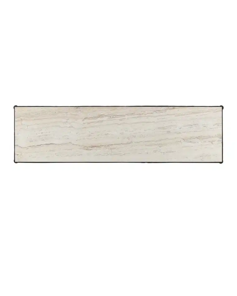 White Travertine Console Table - Image 5