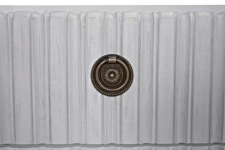 Ribbed Front Carved Mahogany Dresser - Image 10