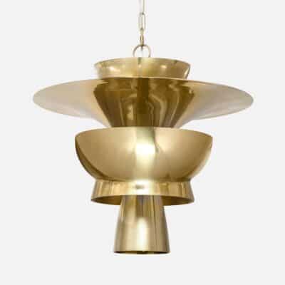 Mid-Century Modern Polished Gold Pendants