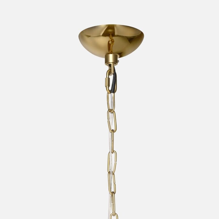 Mid-Century Modern Polished Gold Pendants - Image 8