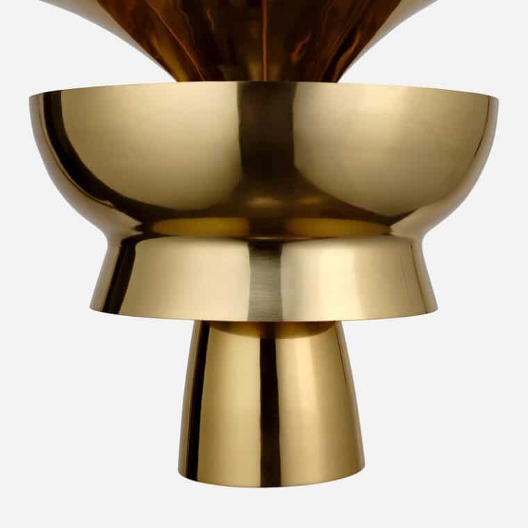 Mid-Century Modern Polished Gold Pendants - Image 3