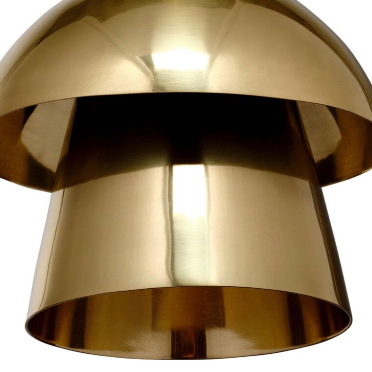 Mid-Century Modern Polished Gold Pendants - Image 5