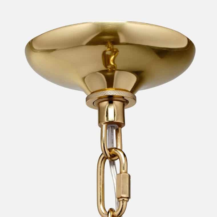 Mid-Century Modern Polished Gold Pendants - Image 7