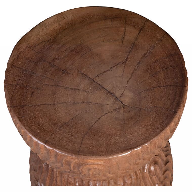 Kalani Hand Carved Wood Stool - Image 2