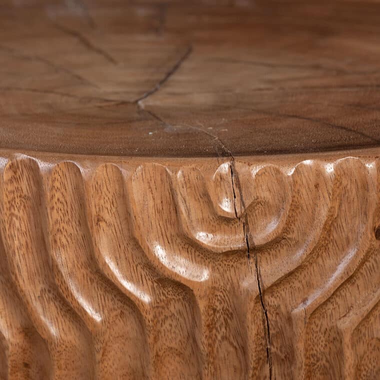 Kalani Hand Carved Wood Stool - Image 3
