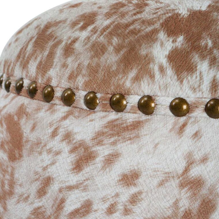 Faux Cow Hide Gumdrop Ottoman - Image 5
