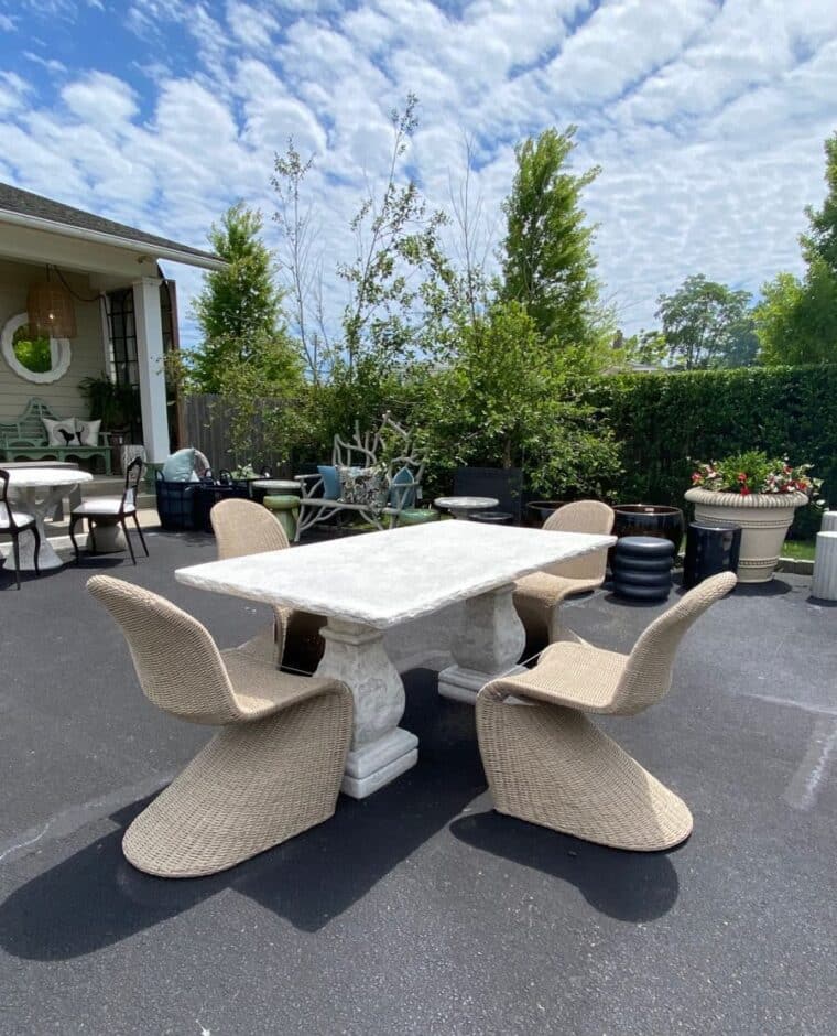 Outdoor Concrete Picnic Dining Table - Image 5