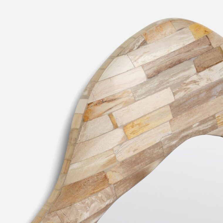 Joss Asymmetrical Petrified Wood Mirror - Image 6