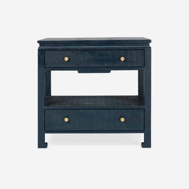 Large Wylder High Gloss Linen Nightstand