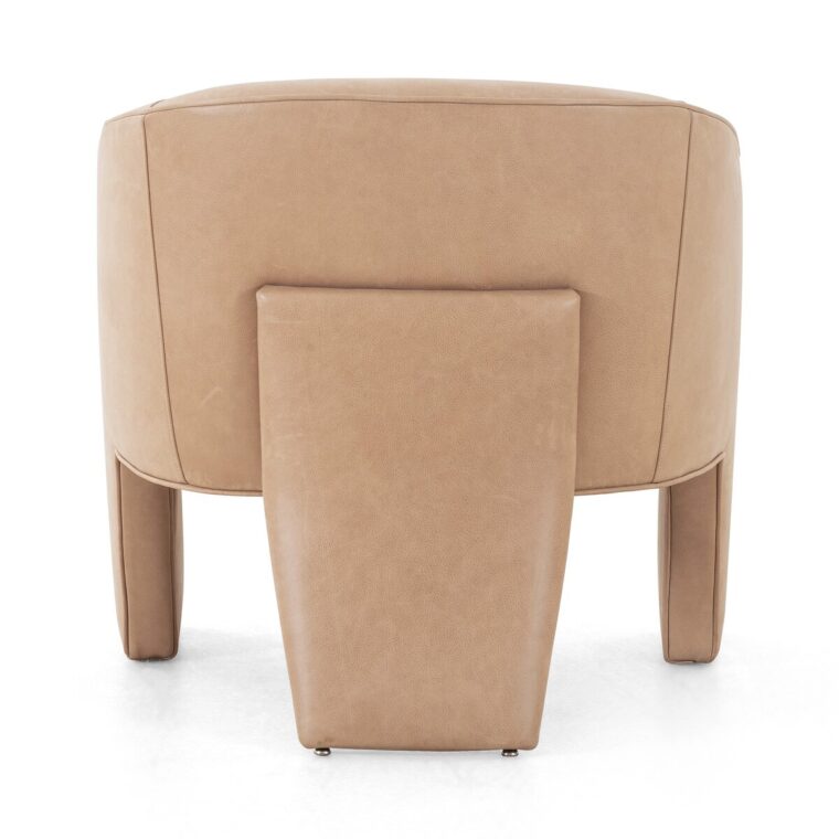 Three Legged Italian Leather Arm Chair - Image 14