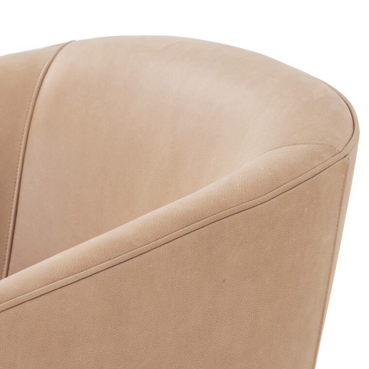 Three Legged Italian Leather Arm Chair - Image 15