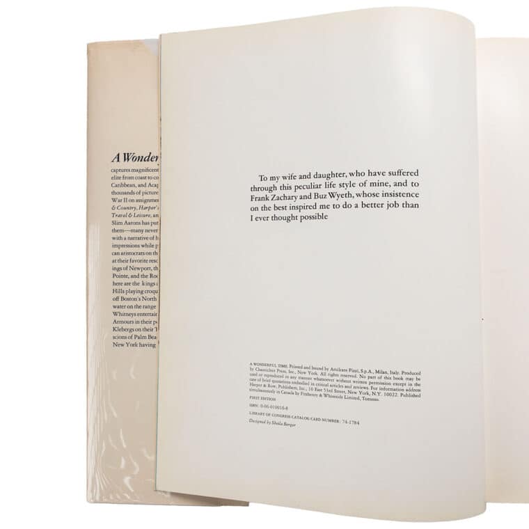 Slim Aarons First Edition of A Wonderful Time: An Intimate Portrait of the Good Life - Image 8