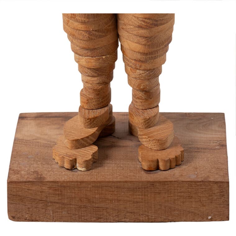 Vintage Layered Wood Woman Figure Sculpture - Image 8