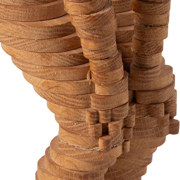 Vintage Layered Wood Woman Figure Sculpture - Image 12