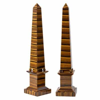 Pair of Vintage Italian Stone Obelisks