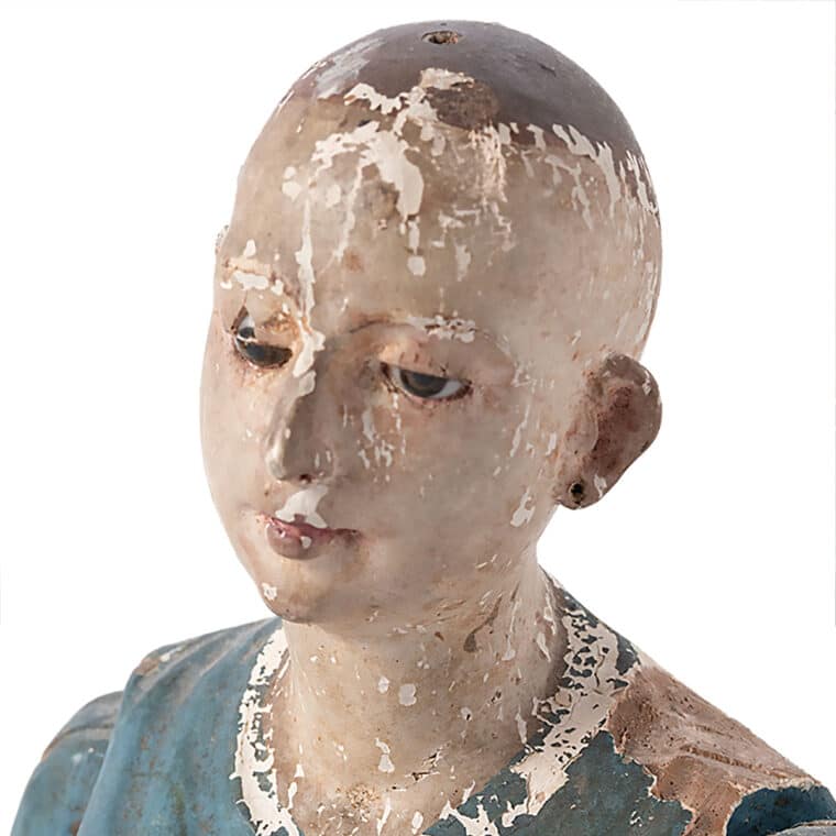 Antique Painted Wood Cage Doll - Image 7
