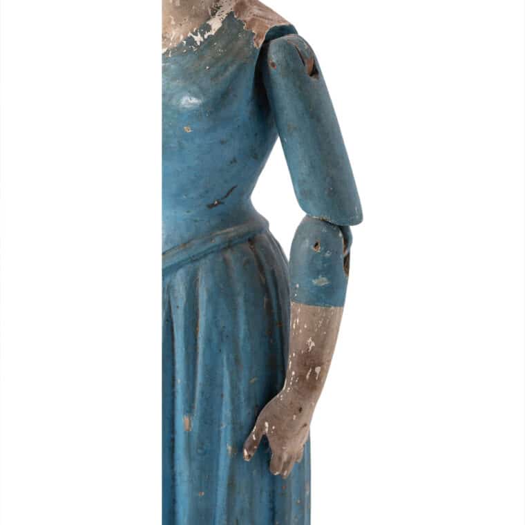 Antique Painted Wood Cage Doll - Image 9
