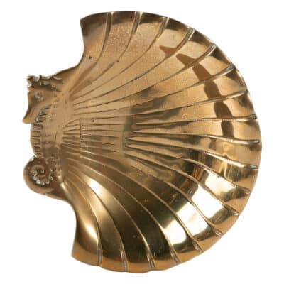 Vintage Brass Clam Shell Bowl