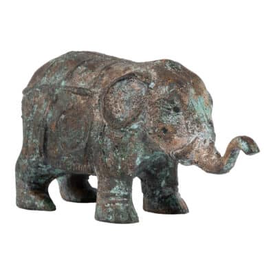 Vintage Brass Patina Elephant