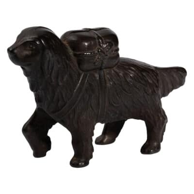 Vintage Metal St. Bernard Sculpture
