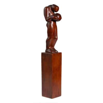 Vintage Carved Wood Male Figure