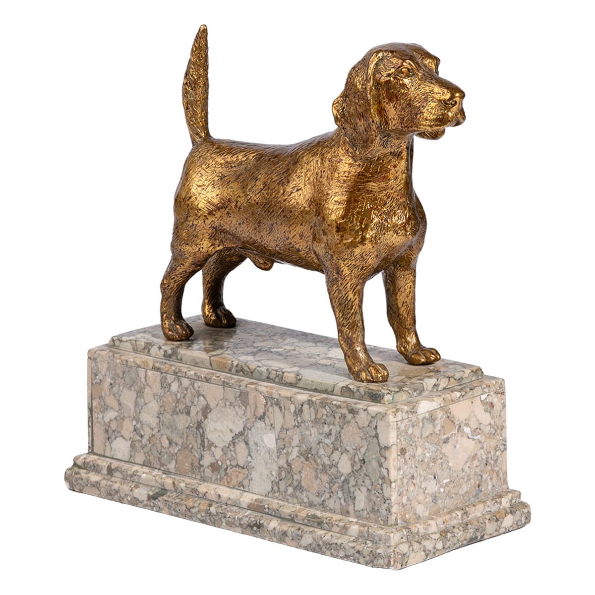 Vintage Bronze Labrador Dog Sculpture