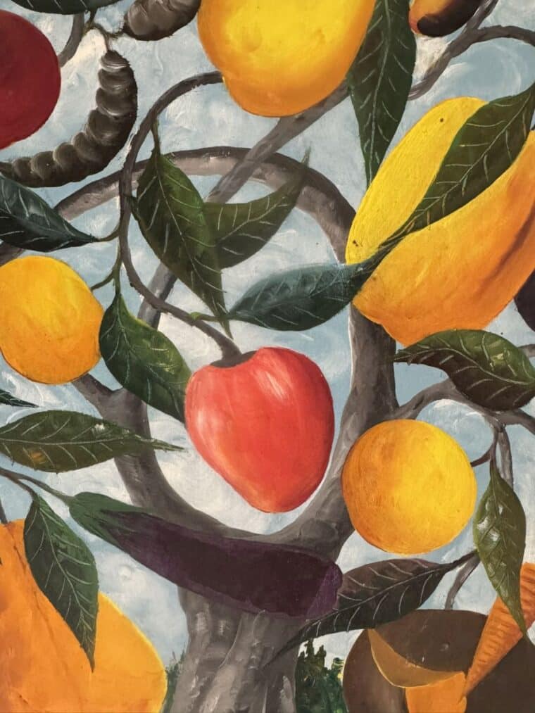 Vintage Magic Fruit Tree Original Art - Image 3
