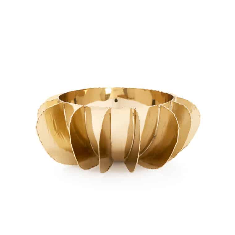 Brass Finish Hand Cut Bowl