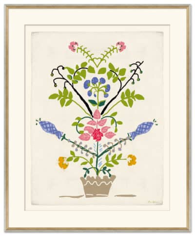Blue Fish Botanical Reproduction Print