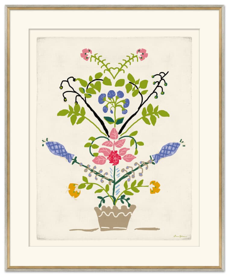 Blue Fish Botanical Reproduction Print