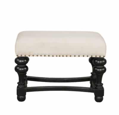 Small Miguel Ebonized Wood Bench