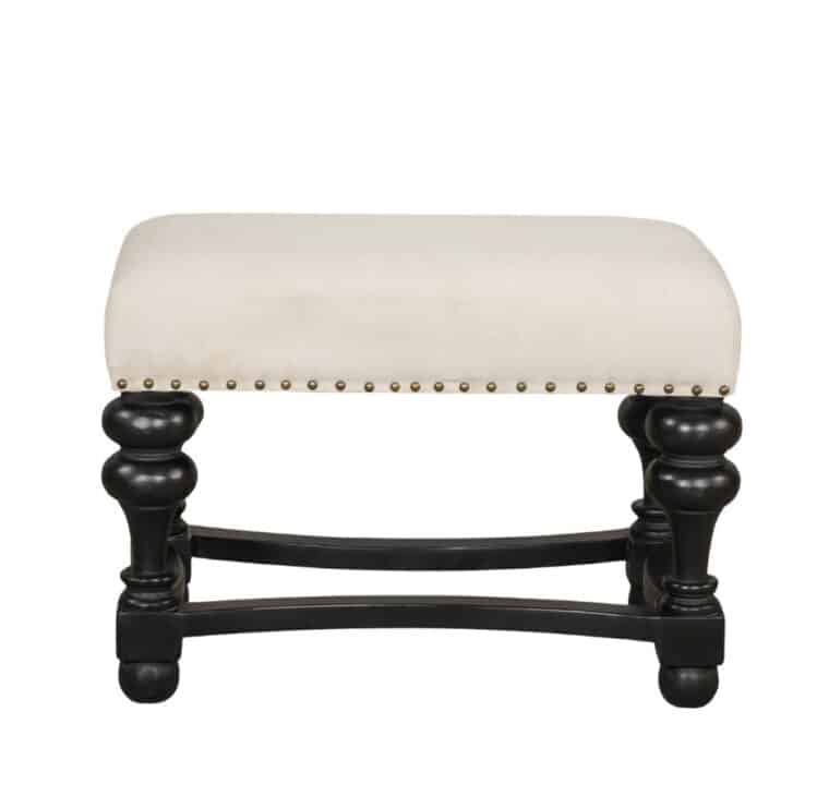 Small Miguel Ebonized Wood Bench
