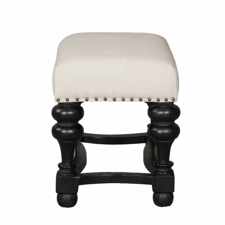 Small Miguel Ebonized Wood Bench - Image 2