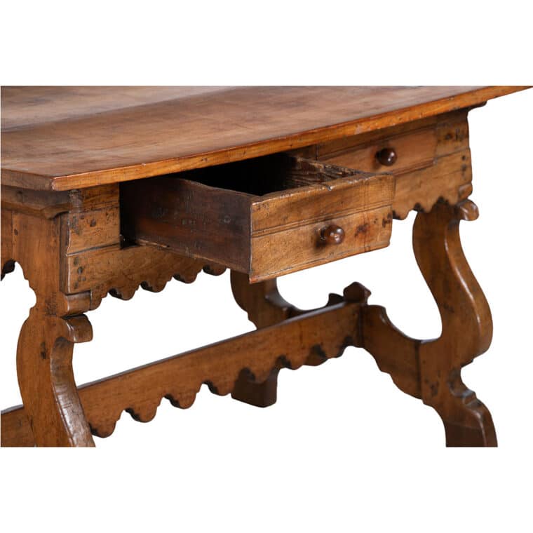 Antique Spanish Chestnut Plank Desk - Image 6