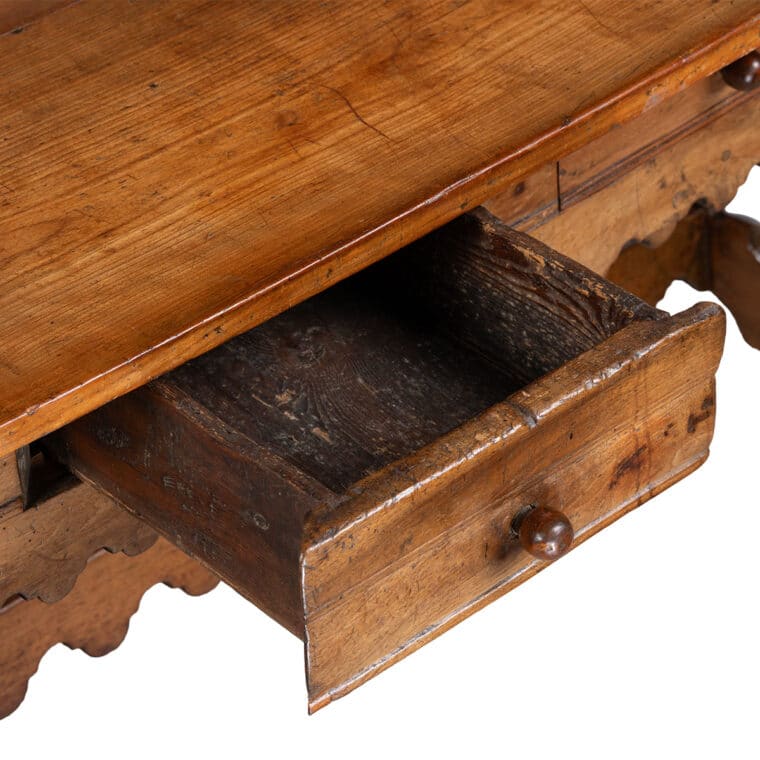 Antique Spanish Chestnut Plank Desk - Image 7