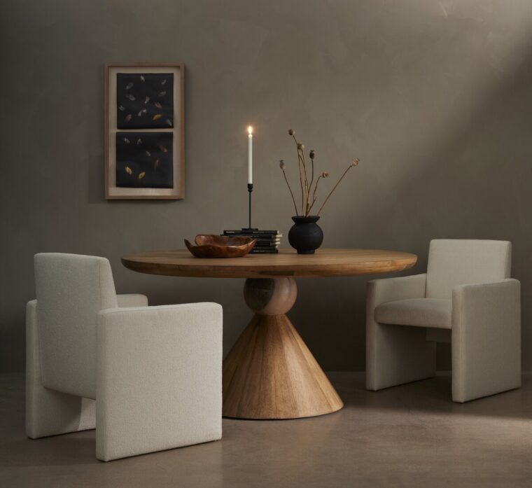 Straight Line Cream Dining Chair - Image 11