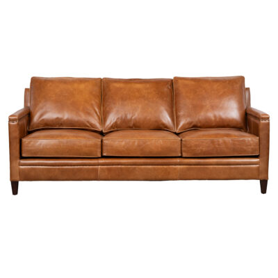 Moody Caramel Leather Sofa