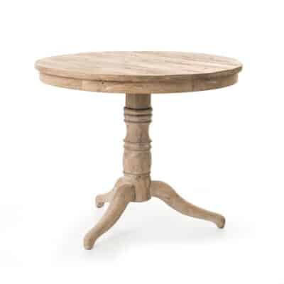Whitewashed Round Occasional Table