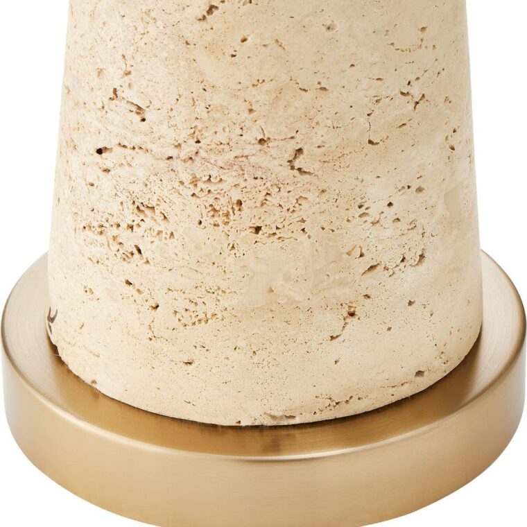 Travertine Tapered Table Lamp - Image 2